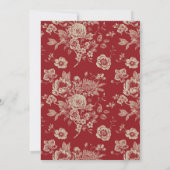 ダークレッドトワールフローラ100thバースデーパーティー秋 招待状 (裏面)