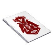 ダークレッドトールのハンマーとラヴェンスノート ノートブック (右側)