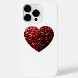 ダークレッドハートのスパンコール Case-Mate iPhone 14 PRO MAXケース