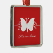 ダークレッドバタフライスワーズプレミアムオーナメント メタルオーナメント (右)