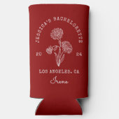 ダークレッドバチェロレッテ9月誕生月 スリム缶クーラー (裏面)