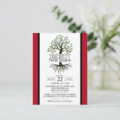 ダークレッドファミリーツリーファミリー懇親会 インビテーションポストカード (スタンド正面)