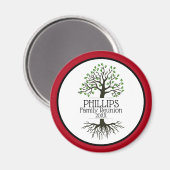 ダークレッドファミリーツリーファミリー懇親会 マグネット (正面/裏面)