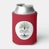 ダークレッドファミリーツリーファミリー懇親会 缶クーラー (缶正面)