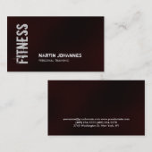 ダークレッドフィットネスパーソナルトレーナー名刺 名刺 (正面/裏面)