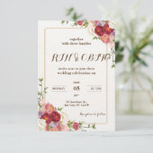ダークレッドフラワー結婚ズ|金ゴールドフォイルの侵入 エンクロージャーカード (スタンド正面)