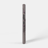 ダークレッドフローラアート SAMSUNG GALAXYケース (右側面)