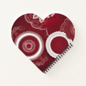 ダークレッドフローラAIアートスパイラルノートブック ノートブック (裏面)