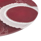 ダークレッドフローラAIアート カッティングボード (角)