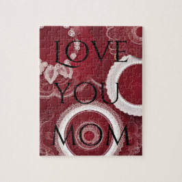 ダークレッドフローラAIアート ジグソーパズル