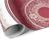 ダークレッドフローラAIアート ラッピングペーパー (ロールコーナー)