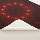 ダークレッドブルゴーシックレーススノーフレーク シェルパブランケット (3/4)