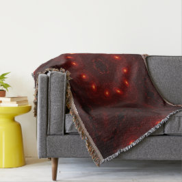 ダークレッドブルゴーシックレーススノーフレーク スローブランケット