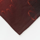 ダークレッドブルゴーシックレーススノーフレーク フリースブランケット (角)