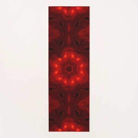 ダークレッドブルゴーシックレーススノーフレーク ヨガマット (正面)