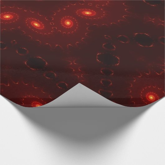 ダークレッドブルゴーシックレーススノーフレーク ラッピングペーパー (角)