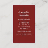 ダークレッドブルゴーディドクタースケルトン整形外科 名刺 (裏面)