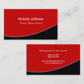 ダークレッドブルーブラックパターントレンディー名刺 名刺 (正面/裏面)