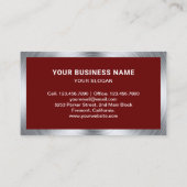 ダークレッドホイールアライメントカータイヤショップ 名刺 (裏面)