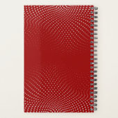 ダークレッドポップ・アートのドット年（週） プランナー手帳 (裏面)