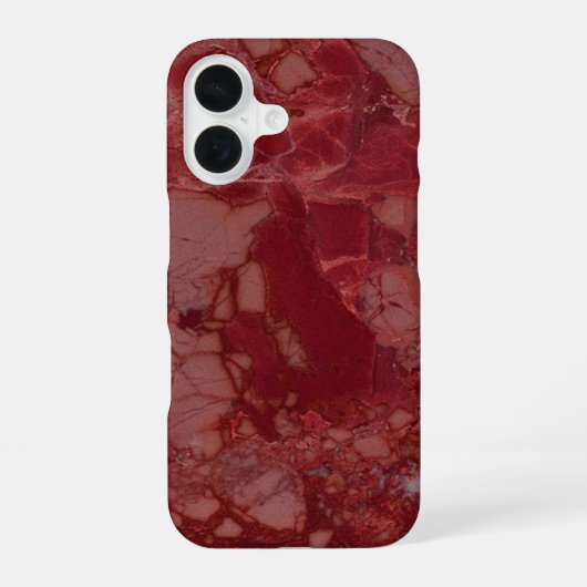 ダークレッドマーブル iPhone 16ケース (裏面)