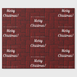 ダークレッドメリークリスマスラッピング紙 ラッピングペーパー