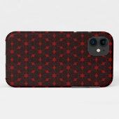 ダークレッドモダンフローラシームレスなグラフィック Case-Mate iPhoneケース (裏面(横))