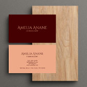 ダークレッドユニークバーガンディースクリプトの名刺