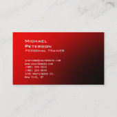 ダークレッドライトフィットネススポーツ名刺 名刺 (裏面)