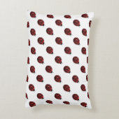 ダークレッドラディバグフェイクグリッタースパークルズモノグラム アクセントクッション (裏面(縦))