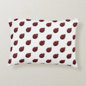 ダークレッドラディバグフェイクグリッタースパークルズモノグラム アクセントクッション (裏面)