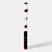 ダークレッドラディバグフェイクグリッタースパークルズモノグラム Case-Mate iPhoneケース (裏面 / 右)