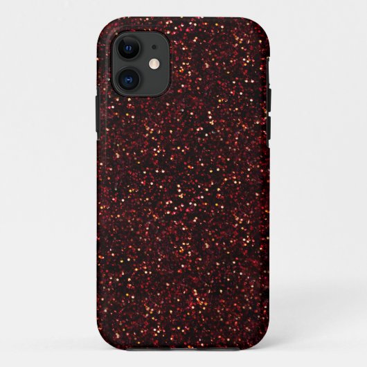 ダークレッドルビーグリッター Case-Mate iPhoneケース (裏面)