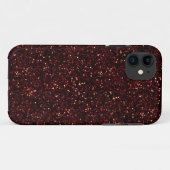 ダークレッドルビーグリッター Case-Mate iPhoneケース (裏面(横))