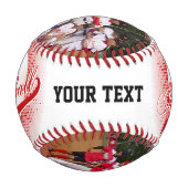 ダークレッドレトロフォトベースボールスポーツ 野球ボール (裏面)