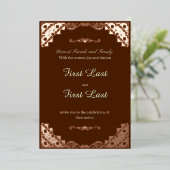 ダークレッドロイヤリティフォイル結婚式招待状 箔招待状 (立ち正面)