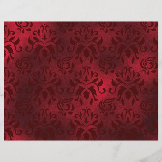 ダークレッドローズ&ダマススクレープブック紙 (裏面)