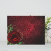 ダークレッドローズ&ダマススクレープブック紙 (スタンド正面)