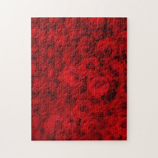 ダークレッドローゼバンチブーケフラワーパズル ジグソーパズル (縦)