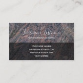 ダークレッド大理石黒大理石構造モノグラムブ 名刺 (裏面)