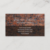 ダークレッド大理石黒大理石構造モノグラムブ 名刺 (裏面)