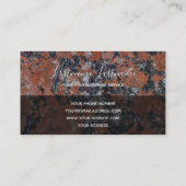 ダークレッド大理石黒大理石構造モノグラム 名刺 (裏面)