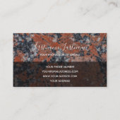 ダークレッド大理石黒大理石構造モノグラム 名刺 (裏面)