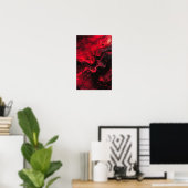 ダークレッド抽象芸術テクスチャデザインポスター ポスター (ホームオフィス)