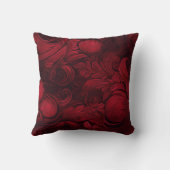 ダークレッド抽象芸術旋回パターン クッション (裏面)
