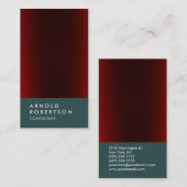 ダークレッド石板グレートレンドコンサルタント名刺 名刺 (正面/裏面)