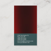 ダークレッド石板グレートレンドコンサルタント名刺 名刺 (裏面)