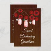 ダークレッド素朴フローラメイスンジャー安全対策 エンクロージャーカード (正面/裏面)