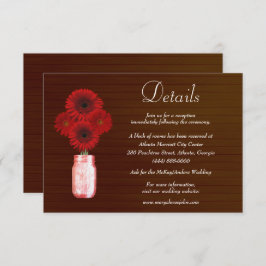 ダークレッド素朴フローラメイスンジャー結婚ズの詳細 エンクロージャーカード