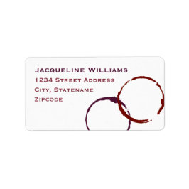 ダークレッド素朴ワインステイン差出人住所 ラベル